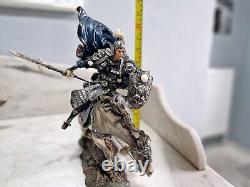 Vbnhgf Sculpture Large Chinese Warrior Figure Mounted Resin