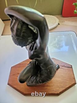Vintage Art Deco Nude Kneeling Dancer Figure