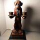 Vintage Monkey Butler Candelabra Resin 13 Candlestick Holder Figure Statue RARE