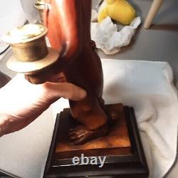 Vintage Monkey Butler Candelabra Resin 13 Candlestick Holder Figure Statue RARE