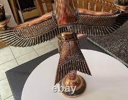 Vtg Egyptian Egypt 14 Isis Goddess Figure Figurine Statue Copper Clad Resin