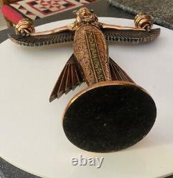 Vtg Egyptian Egypt 14 Isis Goddess Figure Figurine Statue Copper Clad Resin