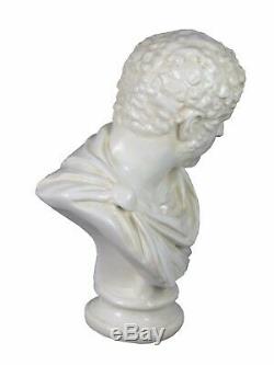 White Caracalla Marcus Aurelius Vintage Roman Statue Bust Ornament Figurine New