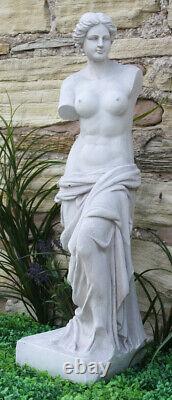 White Stone Effect Lady Figure Venus De Milo Sculpture Garden Statue Ornament