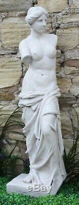 White Stone Effect Lady Figure Venus Large Sculpture Garden Statue Ornament