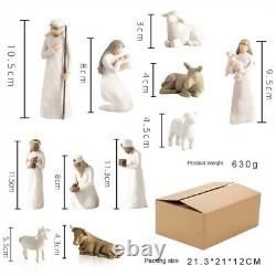 Willow Tree Nativity Figures Set Statue Hand Painted Decor Christmas Gift UKNEW