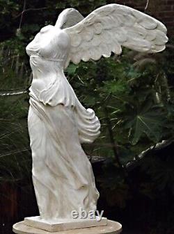Winged Statue Sculpture Nike Victory Greek Italian Paris Louvre Garden Home 1 m
