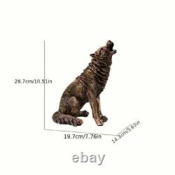 Wolf Figurine Majestic Wolf Figurine Statue Decoration Ornament Sculpture Figure