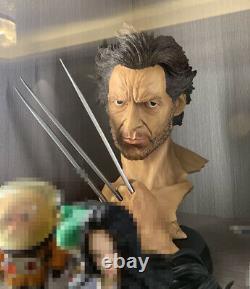 Wolverine Hugh Jackman X-Men Painted Bust Statue Resin Figure Display Model