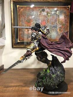 World of Warcraft-Varian Wrynn 14 Resin Statue of faceted pebble