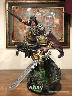 World of Warcraft-Varian Wrynn 14 Resin Statue of faceted pebble