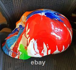 XL Size Multi Colour Resin Skull Statue Figure / Splat Design Halloween